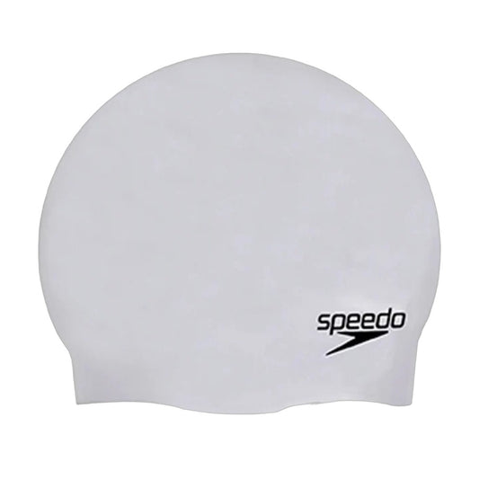 Speedo Unisex Moulded Silicone Swim Cap for Men and Women – Grey
