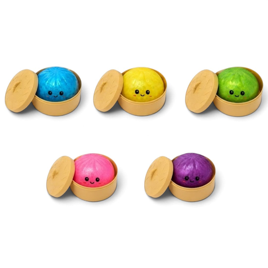 Rainbow Mystery Light-Up Squishy Bun – Tap to Glow Sensory Fidget Toy, 1 Pc Random Colour