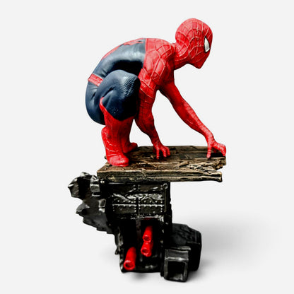 Marvel Spider-Man Crouching Pose Collectible Statue (7 inch) – Superhero Display Figure with Urban Base | BCX