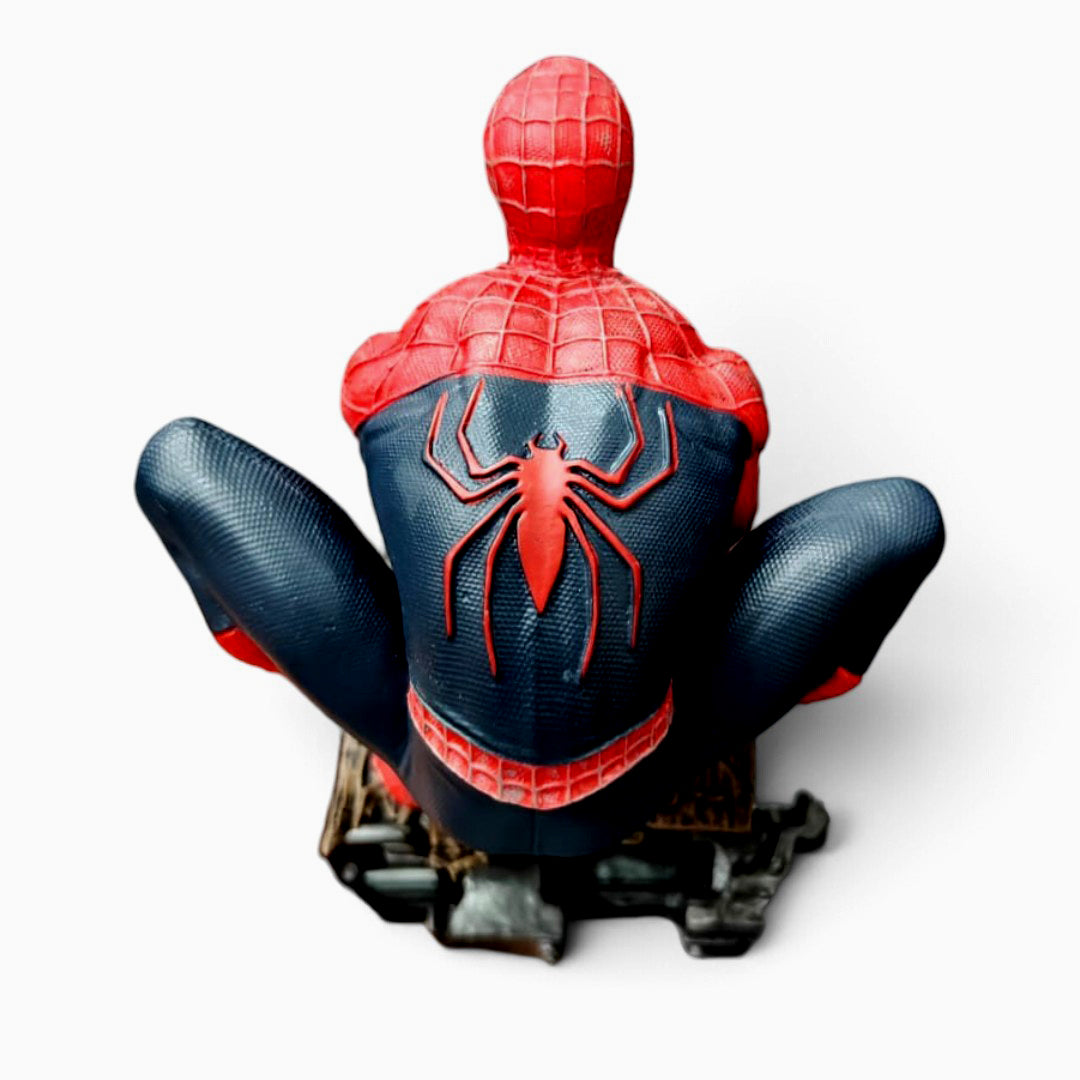 Marvel Spider-Man Crouching Pose Collectible Statue (7 inch) – Superhero Display Figure with Urban Base | BCX