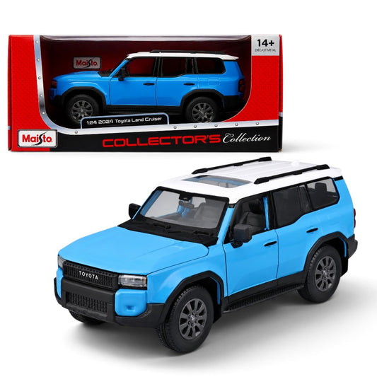 Maisto 1:24 Scale 2024 Toyota Land Cruiser Blue Collector’s Collection Diecast SUV
