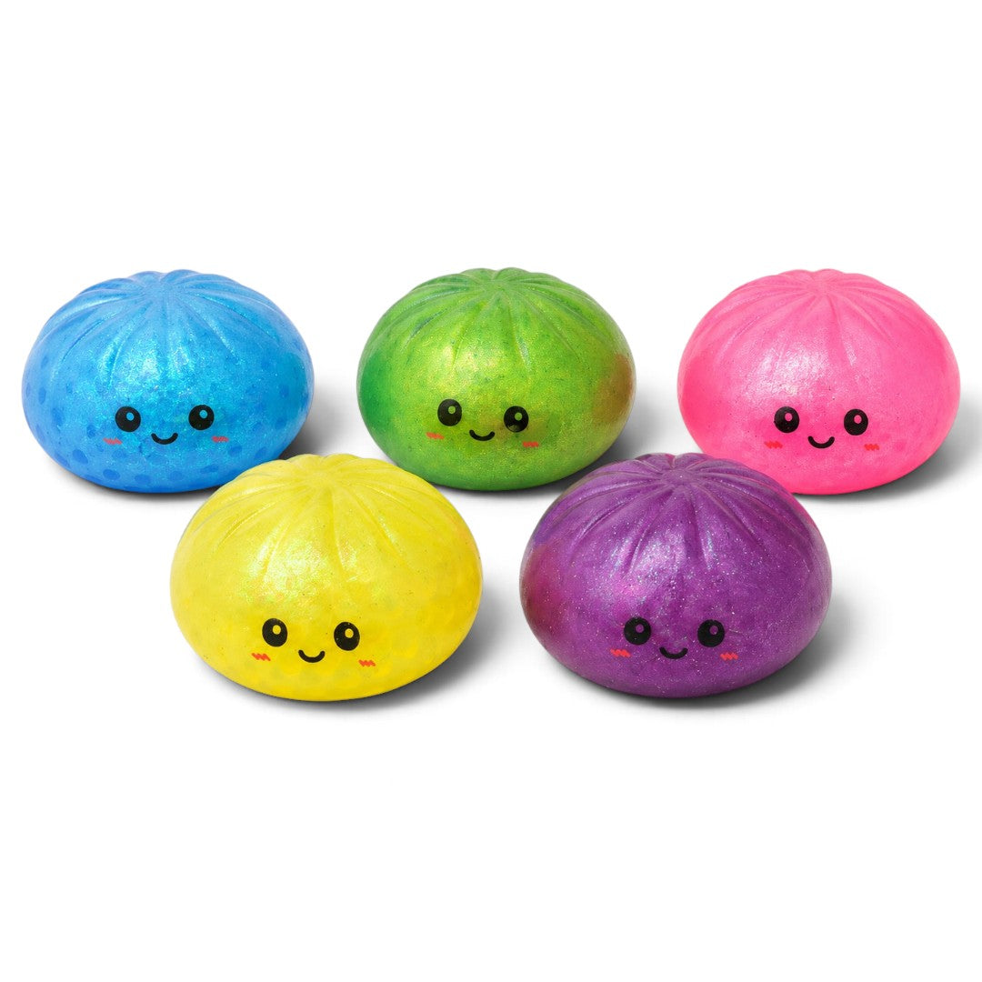 Rainbow Mystery Light-Up Squishy Bun – Tap to Glow Sensory Fidget Toy, 1 Pc Random Colour