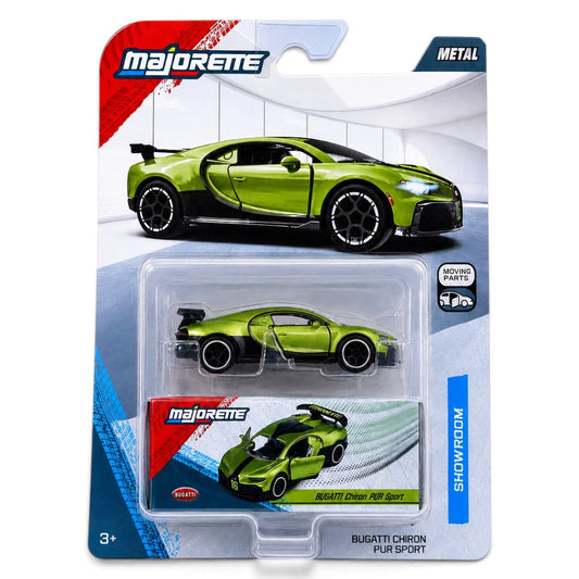 Majorette Showroom Bugatti Chiron Pur Sport Die-Cast Model Car with Moving Parts
