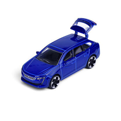Majorette 1:64 Showroom Peugeot 508 SW Blue Die-Cast Model Car with Moving Parts