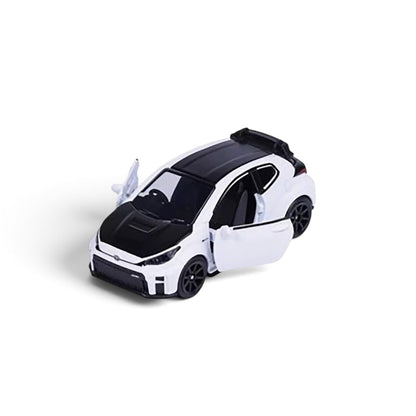 Majorette 1:64 Showroom Toyota GRMN Yaris White Die-Cast Model Car with Opening Parts