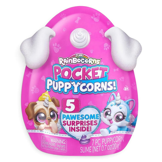 ZURU Rainbocorns Pocket Puppycorns Blind Egg – 5 Surprises Inside, Mini Collectible Puppy Toy