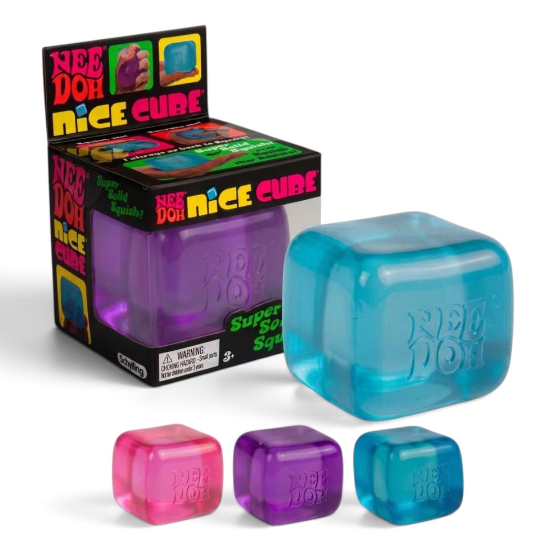 NeeDoh Nice Cube Super Solid Squish Fidget Toy – Assorted Color, 1 Piece