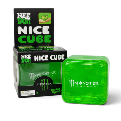 NeeDoh Nice Cube Monster Energy Super Squishy Sensory Fidget Toy – Green