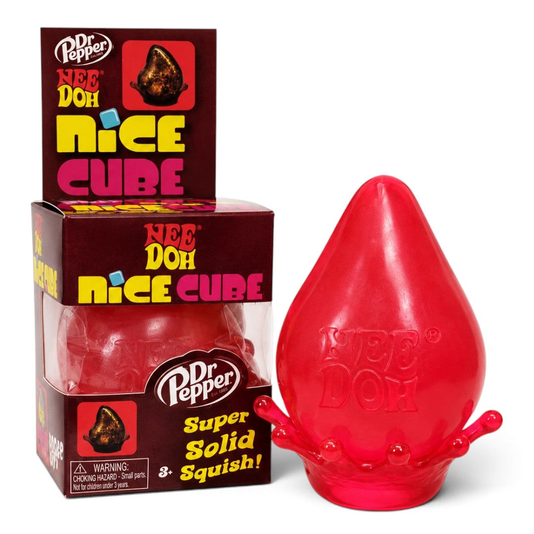 NeeDoh Dr Pepper Super Solid Squish Sensory Fidget Toy – Red