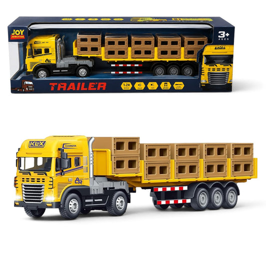 Joy Junction 1:24 Trailer Truck with Cargo Boxes, Light & Sound