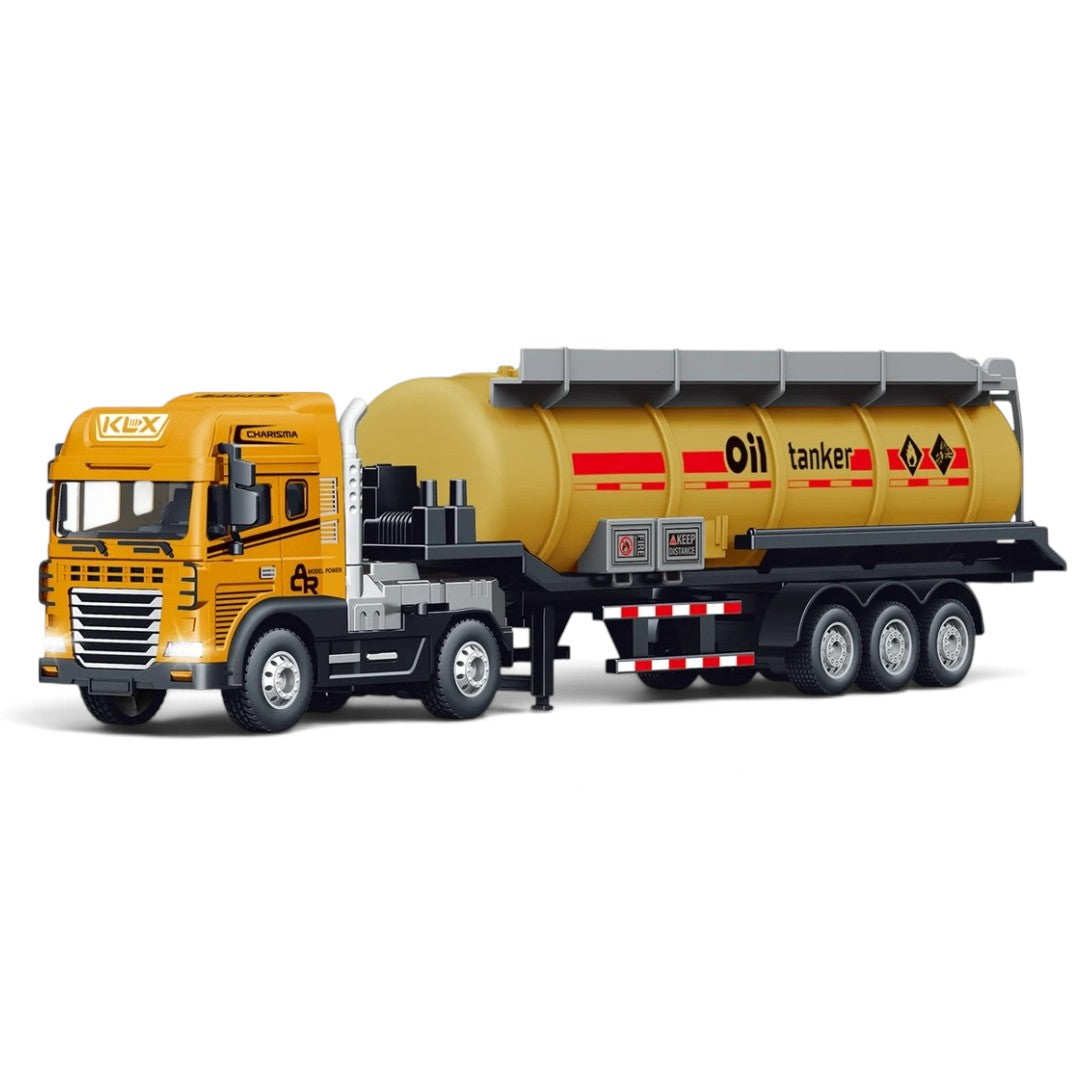 Joy Junction 1:24 Scale Oil Tanker Truck Toy with Light & Sound – 3+ Years