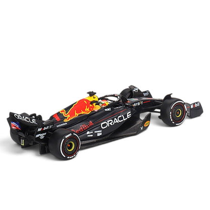 MINI GT 1:64 4-Car Die-Cast Set – Red Bull RB19 Verstappen, Abarth 595 LB-Works, Ford Puma Rally1 & Lancia Stratos HF