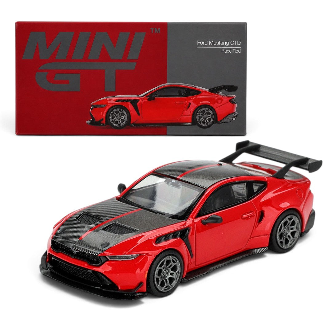 MINI GT 1:64 Scale Ford Mustang GTD Race Red Die-Cast Model Car