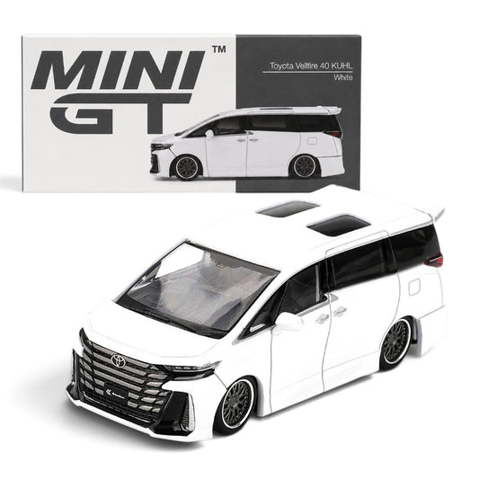 MINI GT 1:64 Scale Toyota Vellfire 40 KUHL White Die-Cast Model Car