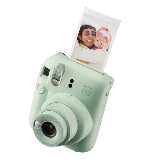 (Damaged Box)- Fujifilm Instax Mini 12 Instant Camera With Strap, 2× AA Batteries & User Manual- Mint Green