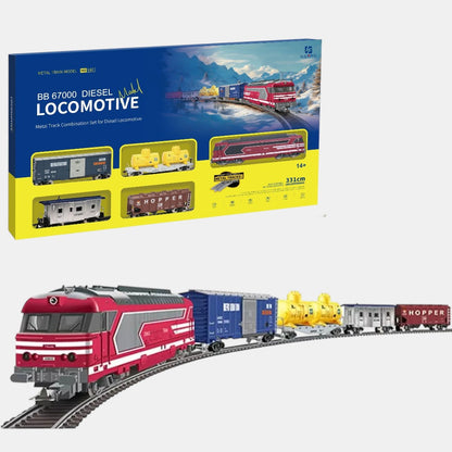 HO 1:87 BB 67000 Diesel Locomotive Train Set with Metal Tracks & Controller | 331 cm Track | Beginner Model Railway (14+)