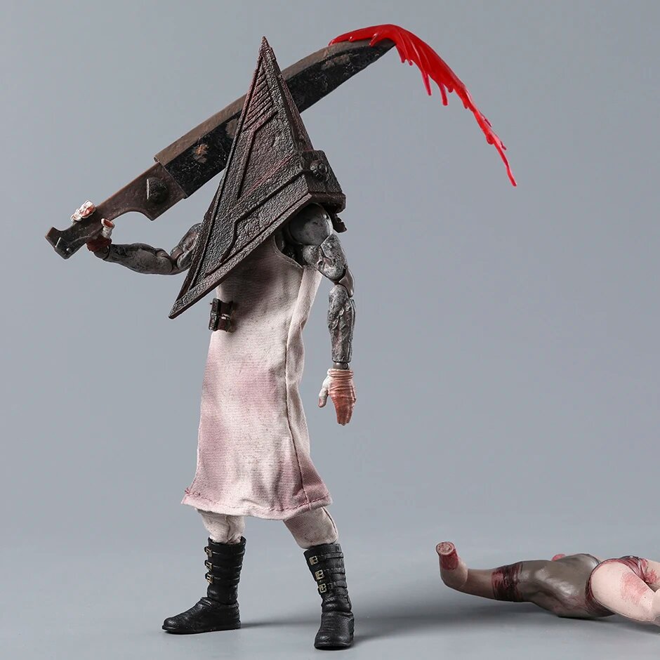 Silent Hill 2 Red Pyramid Thing (Pyramid Head) 1:12 Collectible Action Figure with Great Knife, Detailed Horror Character Model & Display Box for Gaming Fans and Adult Collectors