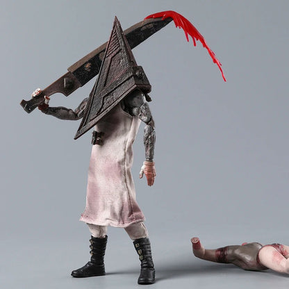 Silent Hill 2 Red Pyramid Thing (Pyramid Head) 1:12 Collectible Action Figure with Great Knife, Detailed Horror Character Model & Display Box for Gaming Fans and Adult Collectors