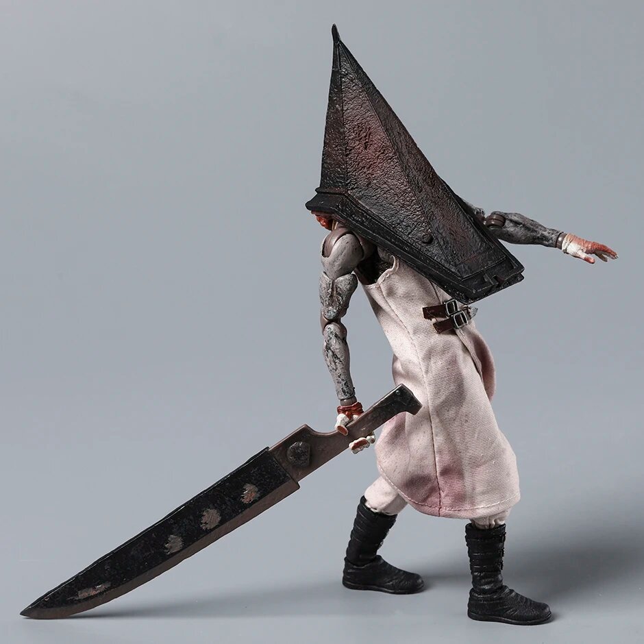 Silent Hill 2 Red Pyramid Thing (Pyramid Head) 1:12 Collectible Action Figure with Great Knife, Detailed Horror Character Model & Display Box for Gaming Fans and Adult Collectors