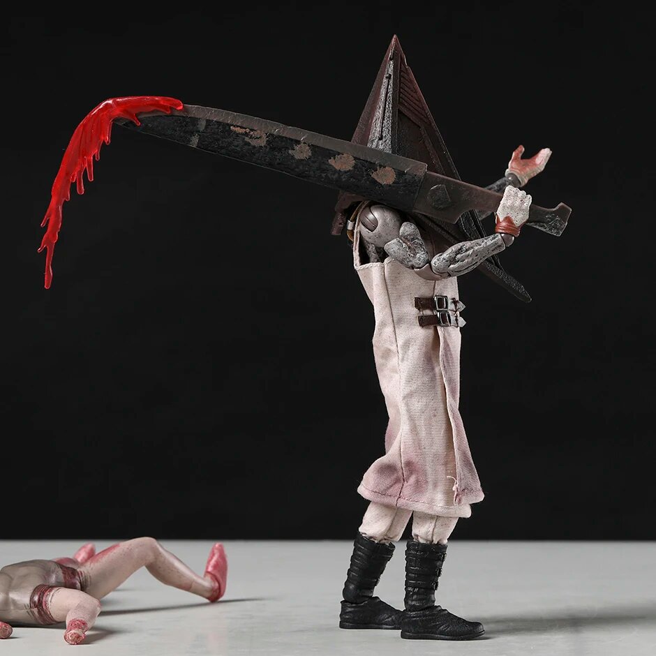 Silent Hill 2 Red Pyramid Thing (Pyramid Head) 1:12 Collectible Action Figure with Great Knife, Detailed Horror Character Model & Display Box for Gaming Fans and Adult Collectors