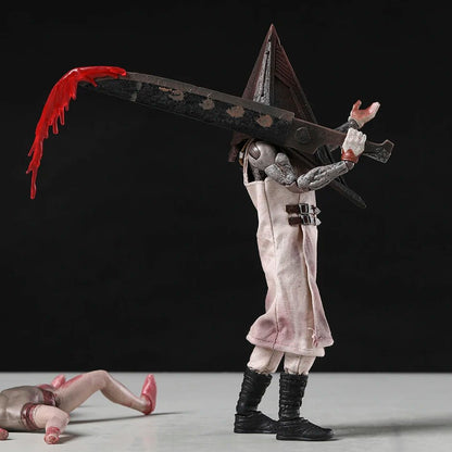Silent Hill 2 Red Pyramid Thing (Pyramid Head) 1:12 Collectible Action Figure with Great Knife, Detailed Horror Character Model & Display Box for Gaming Fans and Adult Collectors