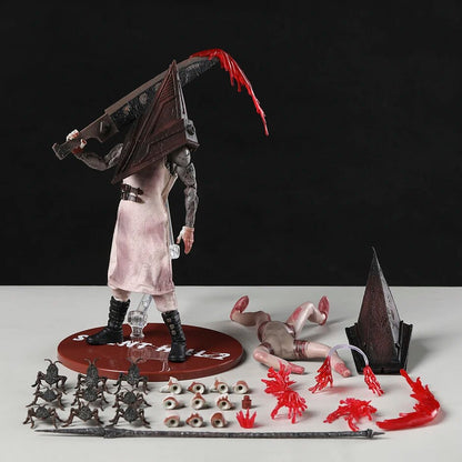Silent Hill 2 Red Pyramid Thing (Pyramid Head) 1:12 Collectible Action Figure with Great Knife, Detailed Horror Character Model & Display Box for Gaming Fans and Adult Collectors