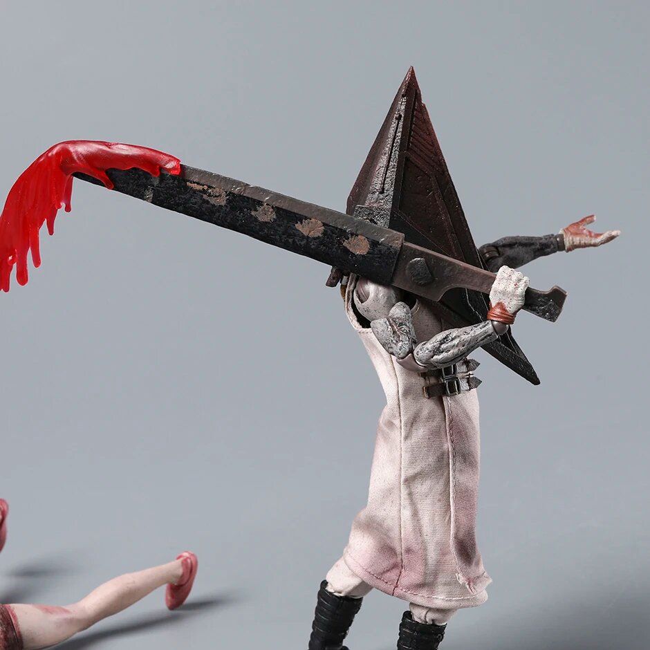Silent Hill 2 Red Pyramid Thing (Pyramid Head) 1:12 Collectible Action Figure with Great Knife, Detailed Horror Character Model & Display Box for Gaming Fans and Adult Collectors