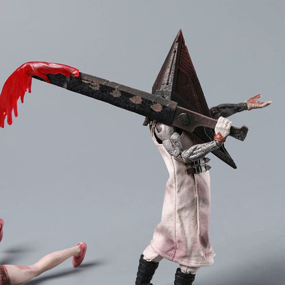 Silent Hill 2 Red Pyramid Thing (Pyramid Head) 1:12 Collectible Action Figure with Great Knife, Detailed Horror Character Model & Display Box for Gaming Fans and Adult Collectors