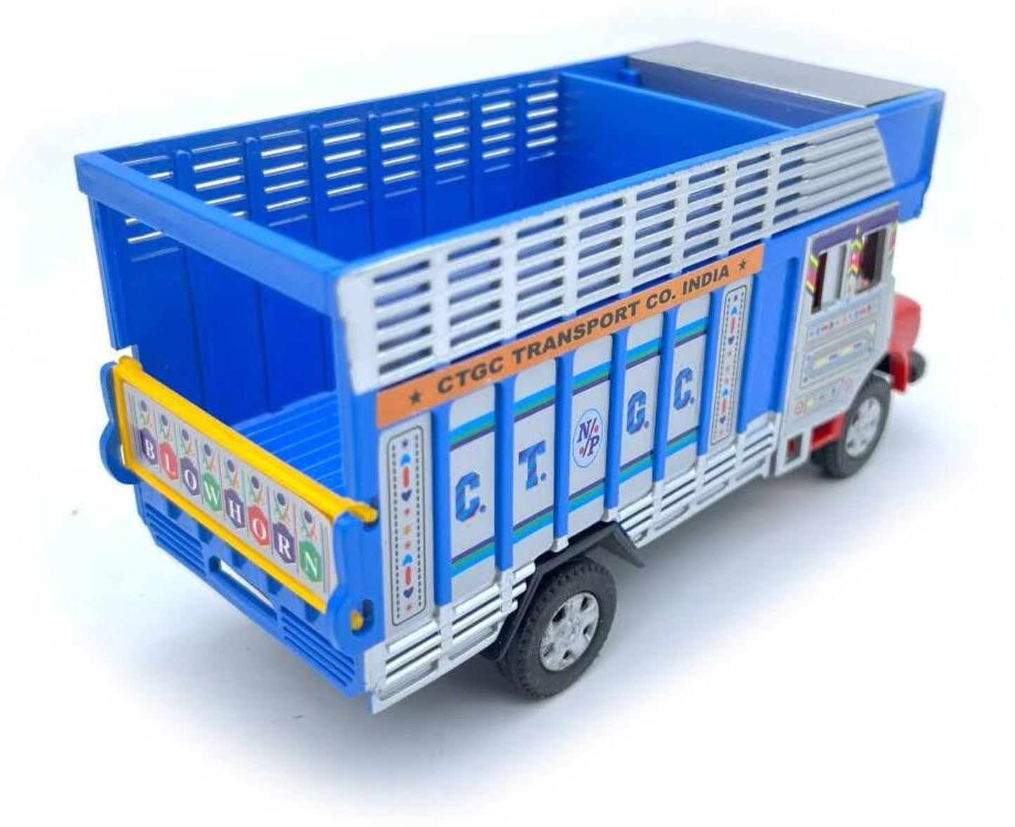 Centy Toys Mini Transporter Public Truck Pull Back Action Blue | Opening Rear Tailgate | Plastic Goods Carrier Toy Truck | 3+ Years