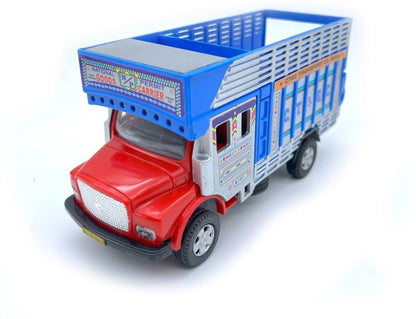 Centy Toys Mini Transporter Public Truck Pull Back Action Blue | Opening Rear Tailgate | Plastic Goods Carrier Toy Truck | 3+ Years
