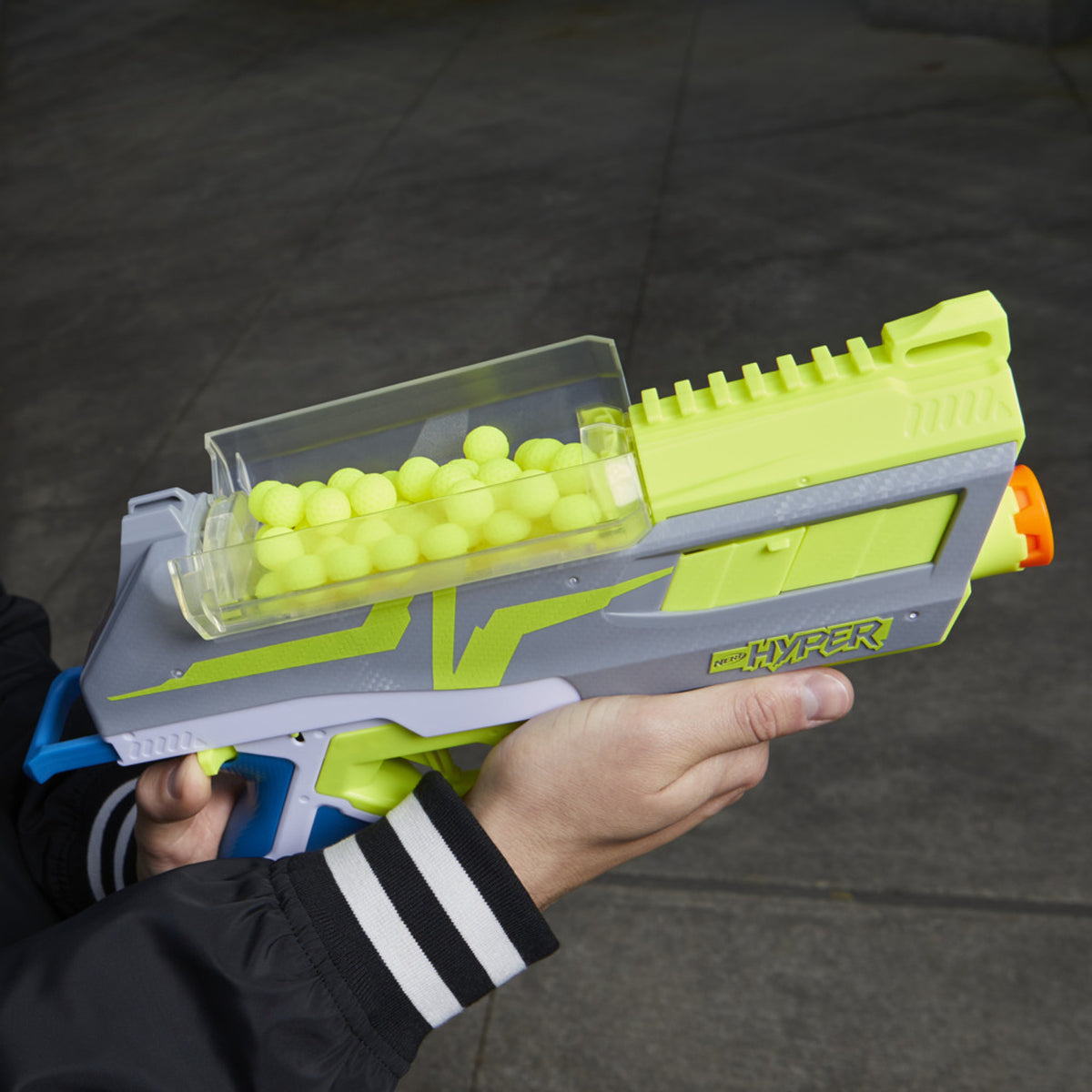 Nerf Hyper Impulse-40 Blaster – 30-Round Capacity with Spring-Open Reload & Eyewear