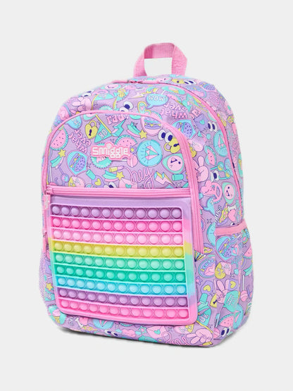 Smiggle School Bag : Popem Popit Colorful & Stylish 16 Inch Backpack for Kids - Jaiman Toys
