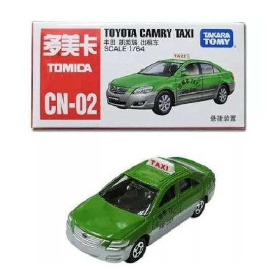 Takara Tomy Tomica CN-02 Toyota Camry Taxi- TAKARA TOMY -Diecast Scale Model Car- 1/65