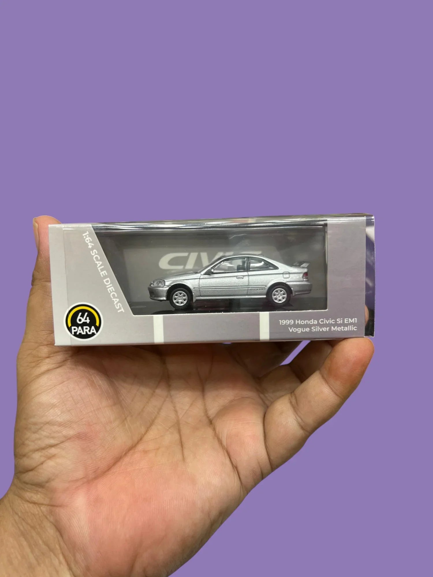 Para64 – 1999 Honda Civic Si EM1 Vogue Silver Metallic | 1:64