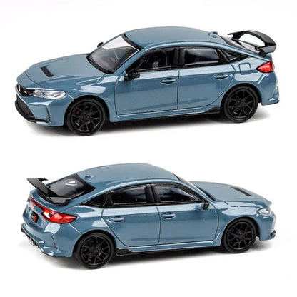 PARA64 1:64 Honda Civic Type R 2023 Pearl sonic Gray RHD Diecast Car Model