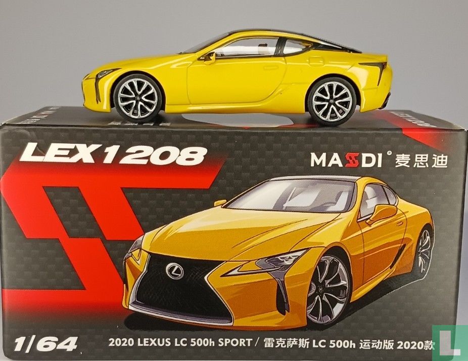 GCD 1:64 Lexus LC 500h Sport Yellow Die-Cast Model Car (LEX1208) Collectible