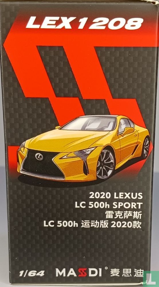 GCD 1:64 Lexus LC 500h Sport Yellow Die-Cast Model Car (LEX1208) Collectible