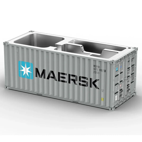 Shipping Container Style Pen Holder – Creative Desk Organizer with Open Top Storage | Industrial Office & Study Table Accessory
