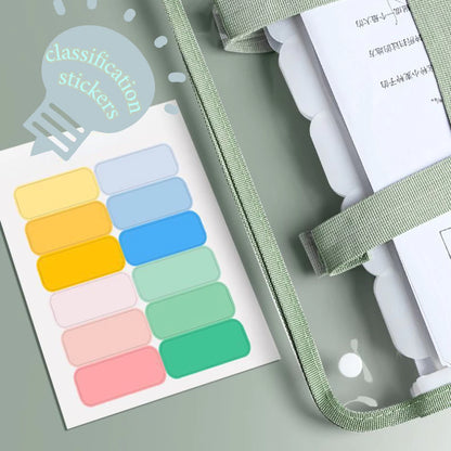 Transparent A4 Document Storage Bag with Handle – Clear File Organizer with 13 Layer Folder for School & Office