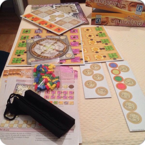 Queen Games Maharani Mosaic Board Game | Strategic Tile Placement & Pattern Building Game | Family Party Game for 2–4 Players | Ages 8+