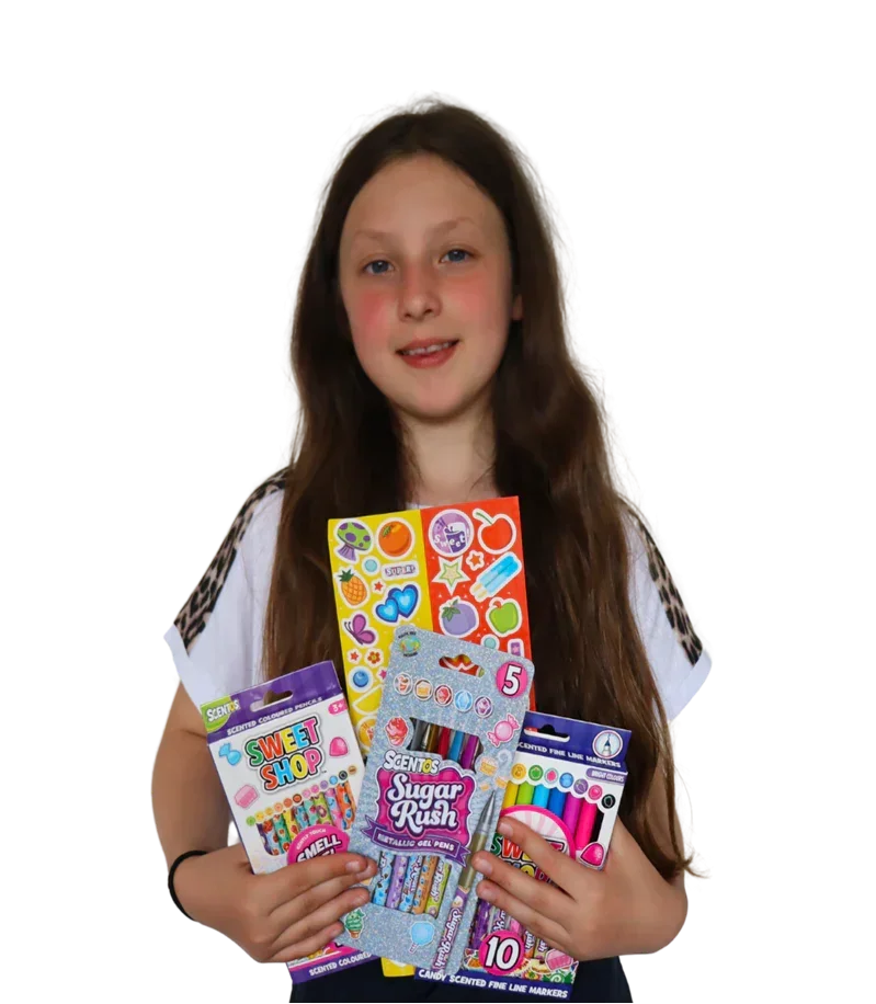 Scentos Sugar Rush Sweet Shop Scented Mega Colouring Set - Jaiman Toys