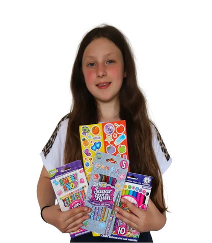 Scentos Sugar Rush Sweet Shop Scented Mega Colouring Set - Jaiman Toys