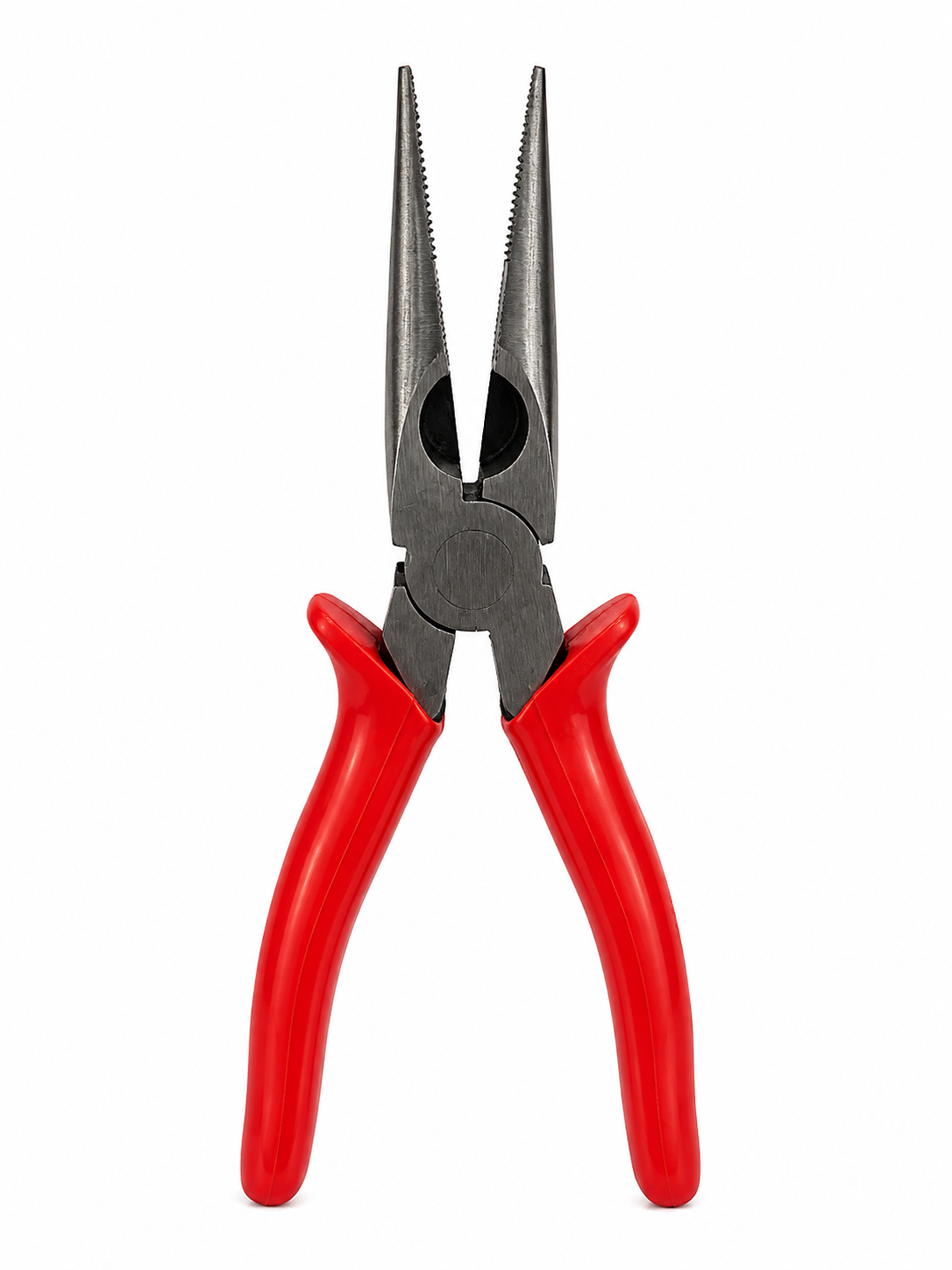 Long Nose Pliers 17 cm | Needle Nose Pliers with Serrated Jaws | Random color Handle