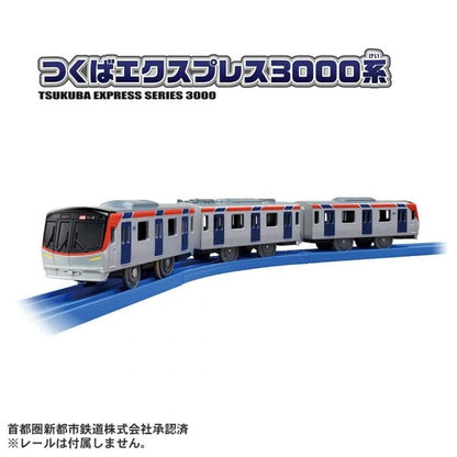 Takara Tomy Plarail S-62 Tsukuba Express Series 3000 Battery Operated Motorized Toy Train with 3-Car Design, Realistic Railway Details & Automatic Running Action for Kids, Train Collectors & Plarail Track Sets