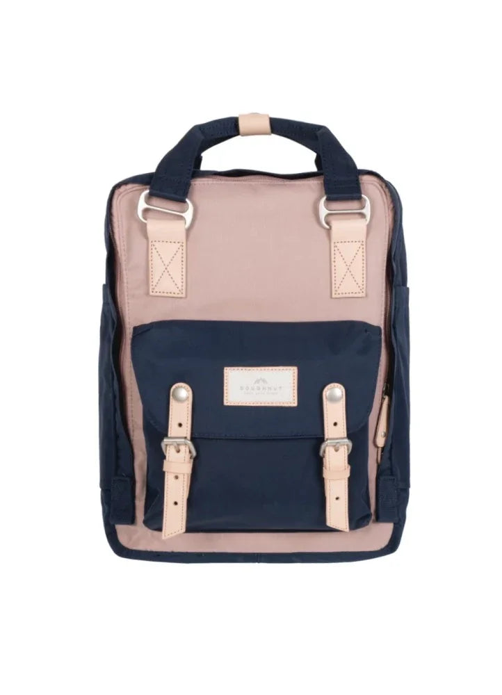 Doughnut Macaroon Backpack – Light Pink x Navy (D010-8969-F) | 16L Stylish Water-Resistant Bag - Jaiman Toys
