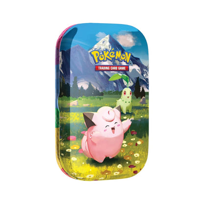 Pokémon TCG Mega Evolution Ascended Heroes Mini Tin – Clefairy & Chikorita – 2 Booster Packs + Sticker Sheet + Art Card – English Version