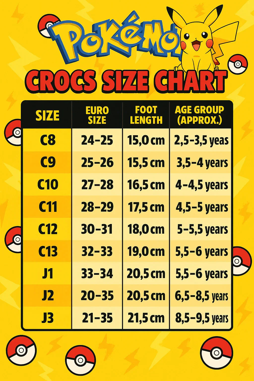 Pokemon Crocs Clogs for Unisex Kids - Jaiman Toys