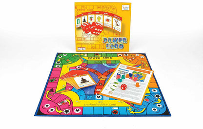 Power Ludo Strategy Board Game | Educational Family Game for Kids & Adults | 2-4 Players | Interactive Ludo with Power Card