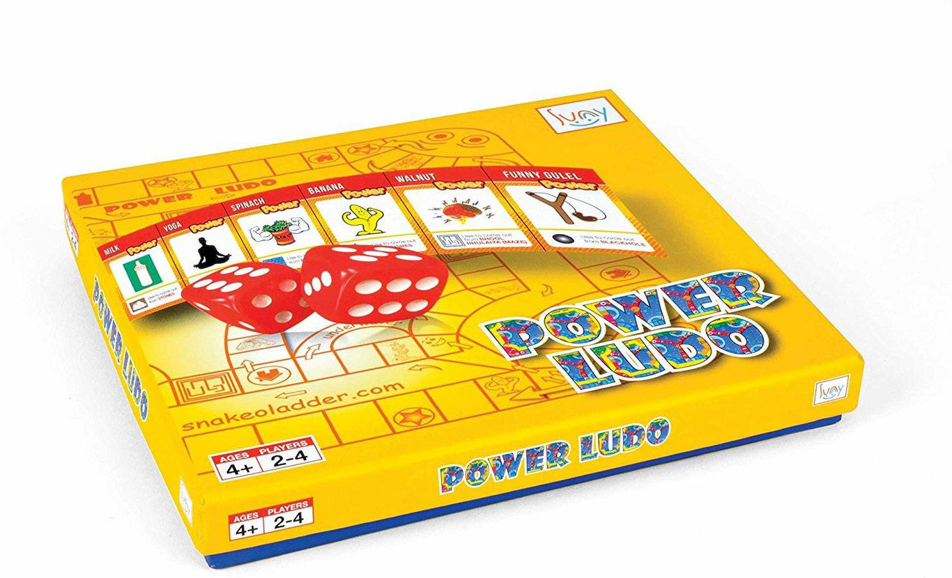 Power Ludo Strategy Board Game | Educational Family Game for Kids & Adults | 2-4 Players | Interactive Ludo with Power Card