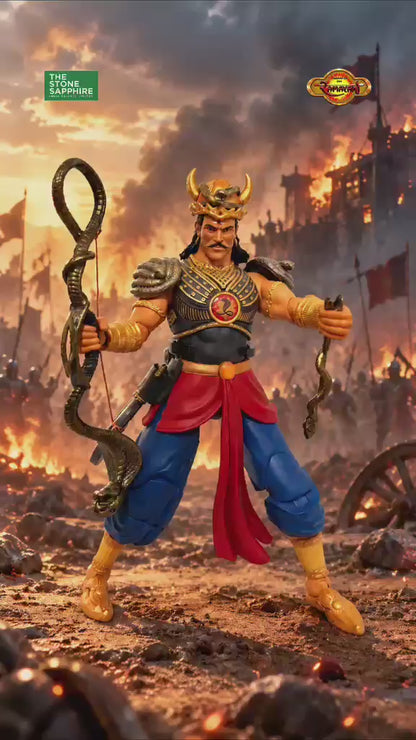 Legends of the Ramayan 1:12 Scale Meghnad (Indrajit) Collector Action Figure with Serpent Bow, Twin Crescent Blades, Quiver & Interchangeable Hands